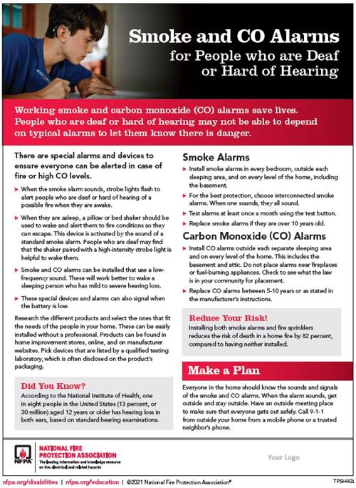 english smoke and co alarm information